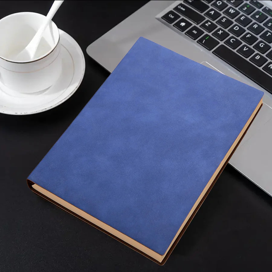 Verdicktes A5 Business PU-Notizbuch aus Schaffell, liniertes Tagebuch