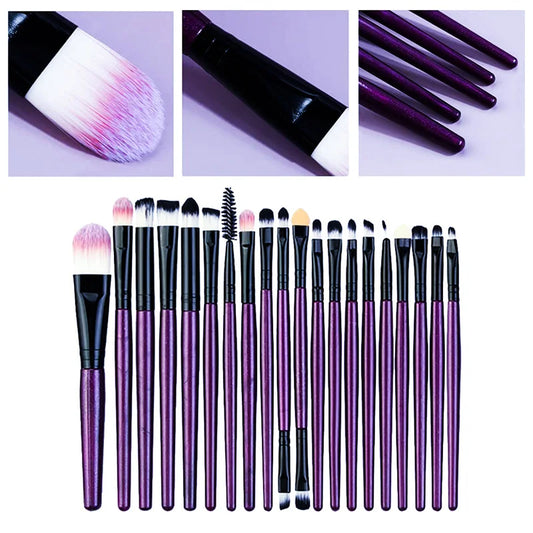 20 teiliges Make-up Pinsel Set mit synthetischen Haaren für Gesicht und Augen-Yabubest - Home & More