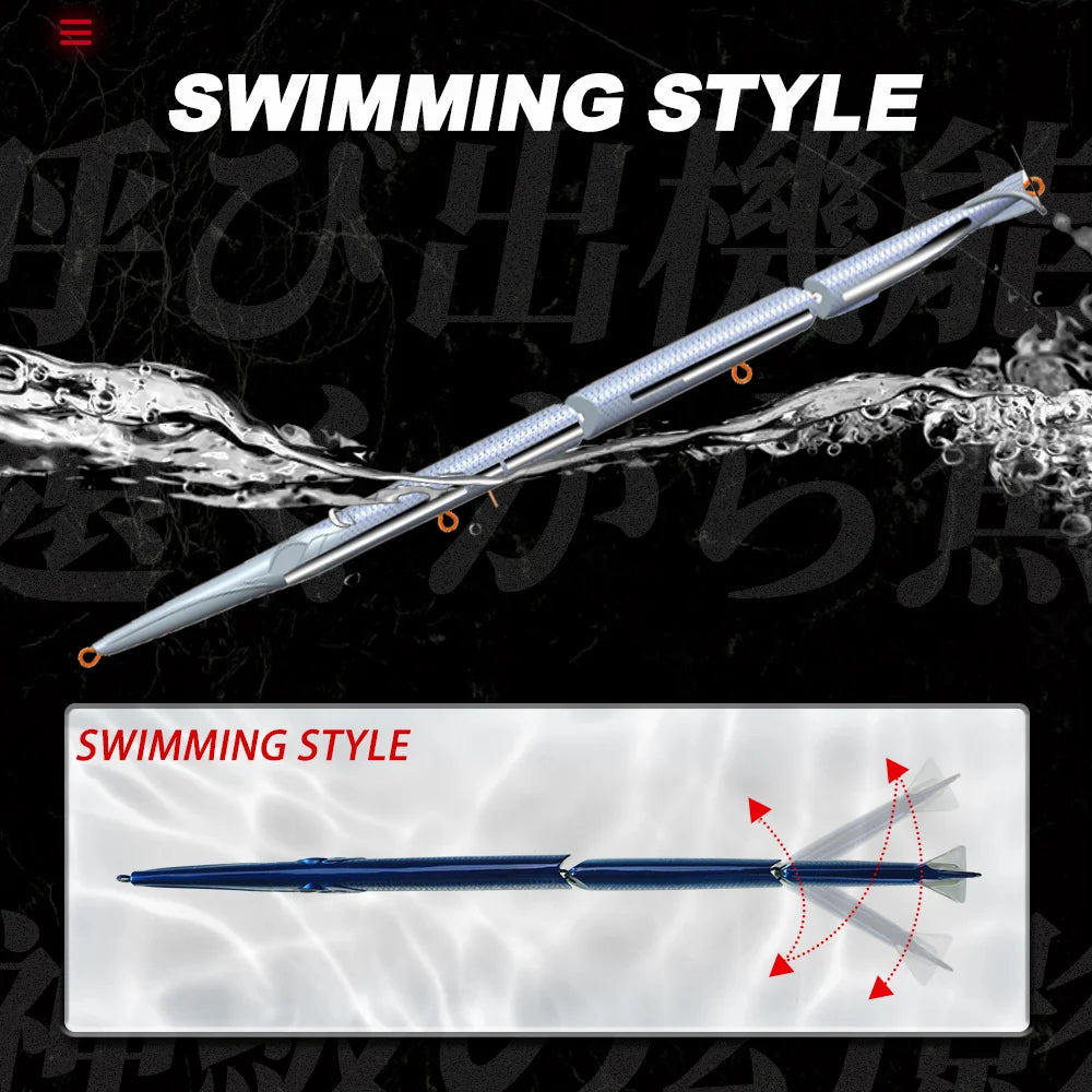 3-teilig gelenkter Schwimmköder 255mm 30g für Bluefish Seebarsch Angeln