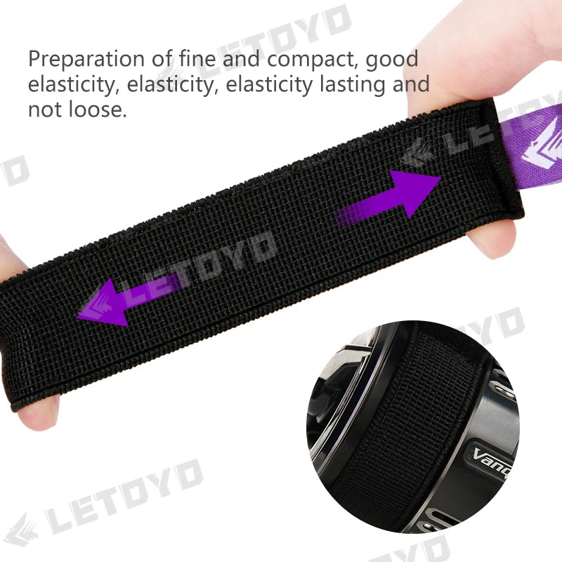 4er Set flexible Angelrolle Spule mit Griff Polyester Angeln Zubehör