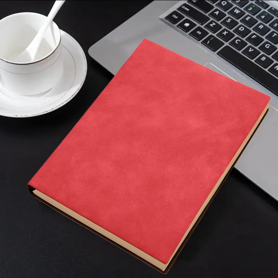 Verdicktes A5 Business PU-Notizbuch aus Schaffell, liniertes Tagebuch