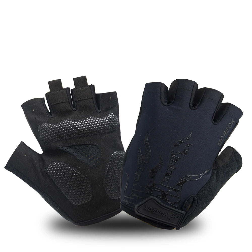 Atmungsaktive Halbfinger Fahrradhandschuhe 5mm Gel Polster MTB Herren Damen