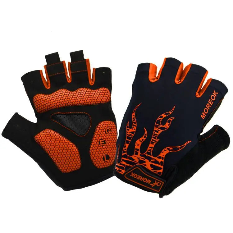 Atmungsaktive Halbfinger Fahrradhandschuhe 5mm Gel Polster MTB Herren Damen