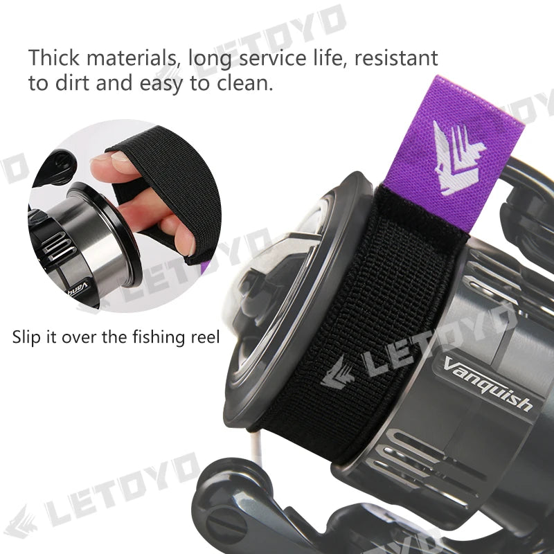 4er Set flexible Angelrolle Spule mit Griff Polyester Angeln Zubehör