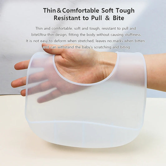 Verstellbares wasserdichtes Baby-Lätzchen aus weichem Silikon für Neugeborene