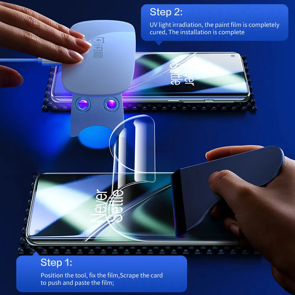 SmartDevil UV-Displayschutzfolie für OnePlus 13 12 11 10 Pro & Ace Serie