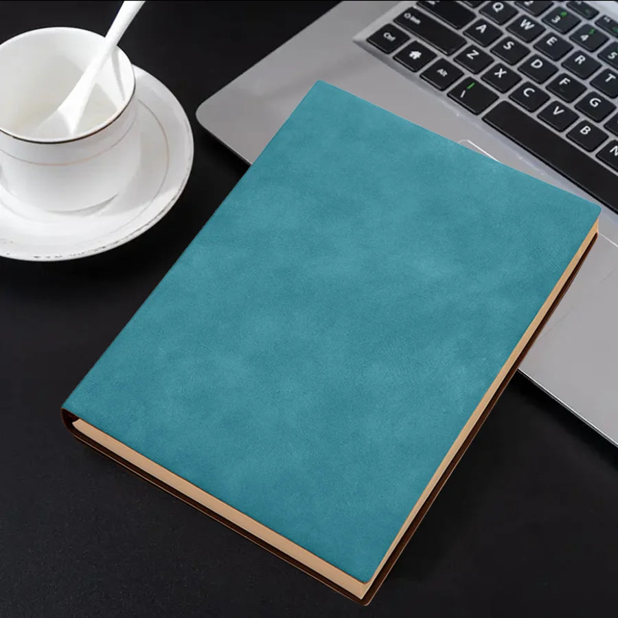Verdicktes A5 Business PU-Notizbuch aus Schaffell, liniertes Tagebuch