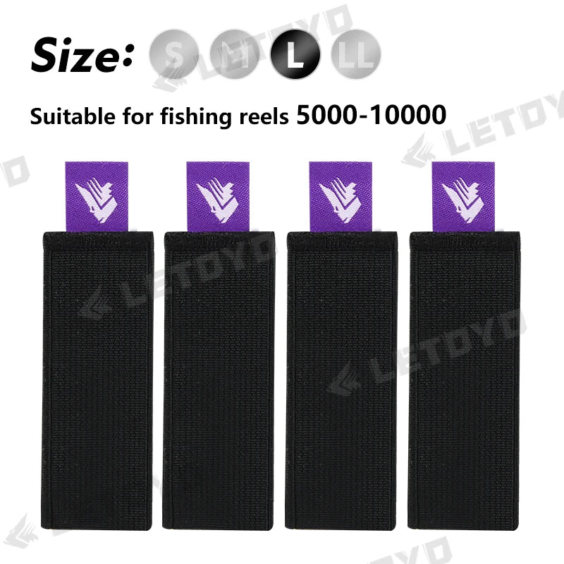 4er Set flexible Angelrolle Spule mit Griff Polyester Angeln Zubehör