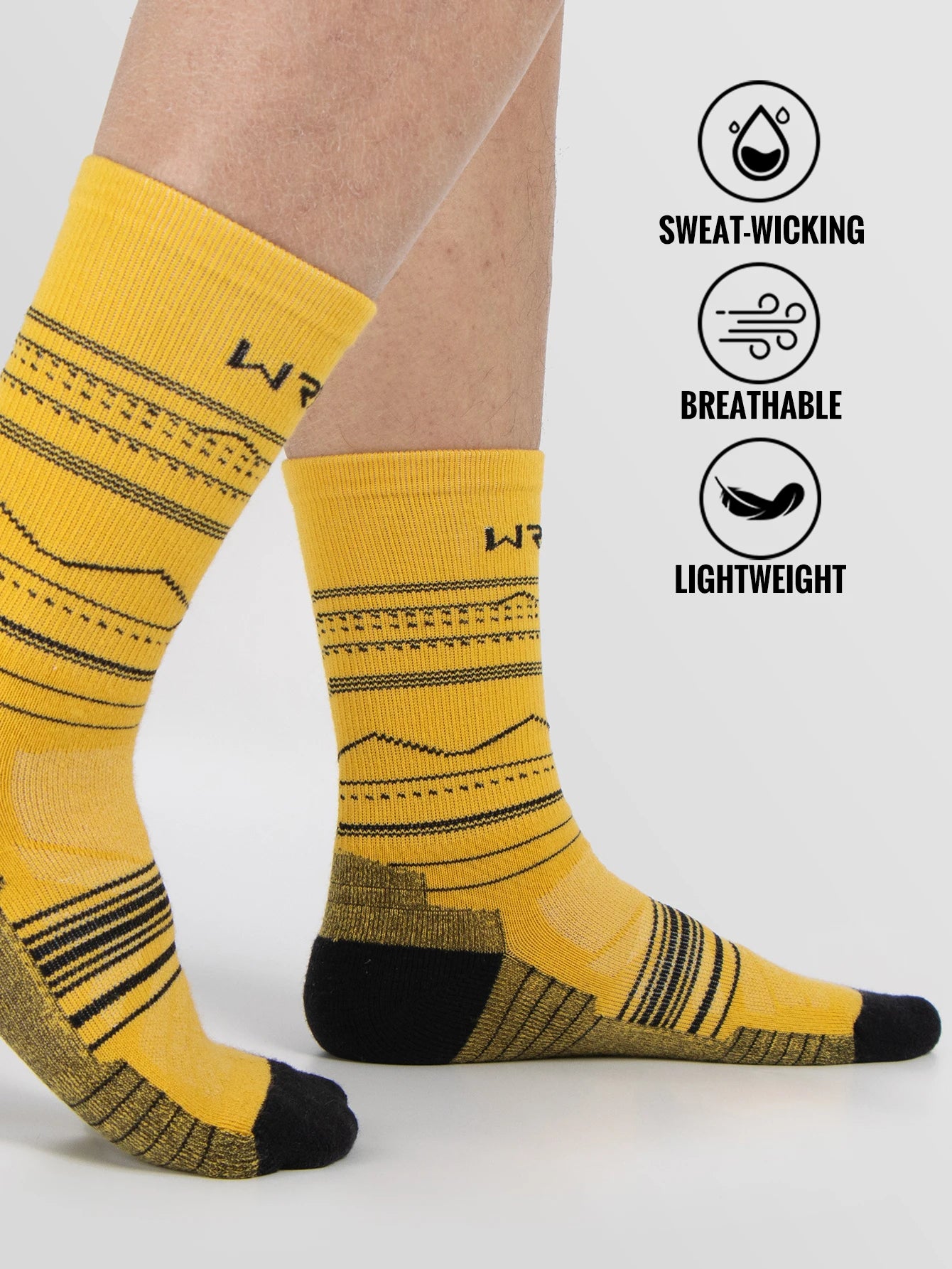 Atmungsaktive Wandersocken mit Dämpfung und Knöchelstütze