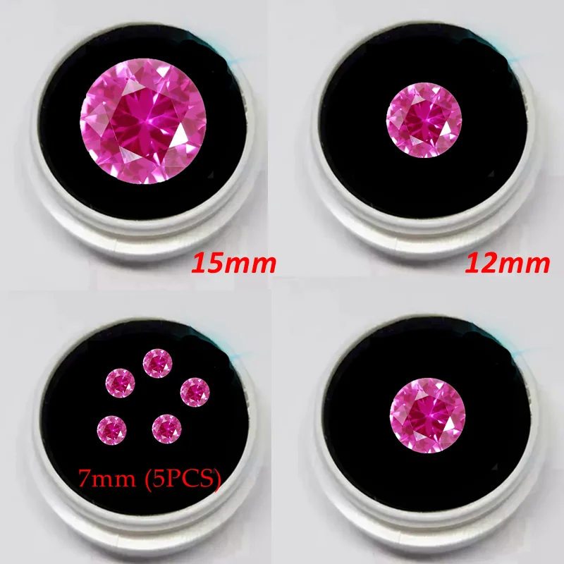12mm runder rosa Edelstein für Schmuckherstellung