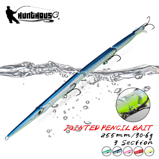 3-teilig gelenkter Schwimmköder 255mm 30g für Bluefish Seebarsch Angeln
