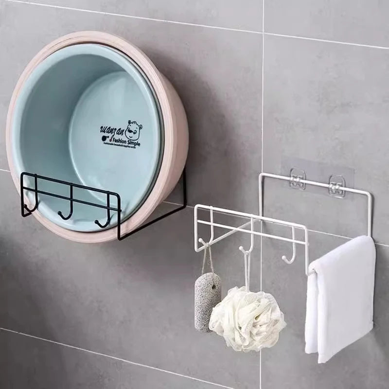 Selbstklebender transparenter Kunststoffhaken für Badezimmer - Küche