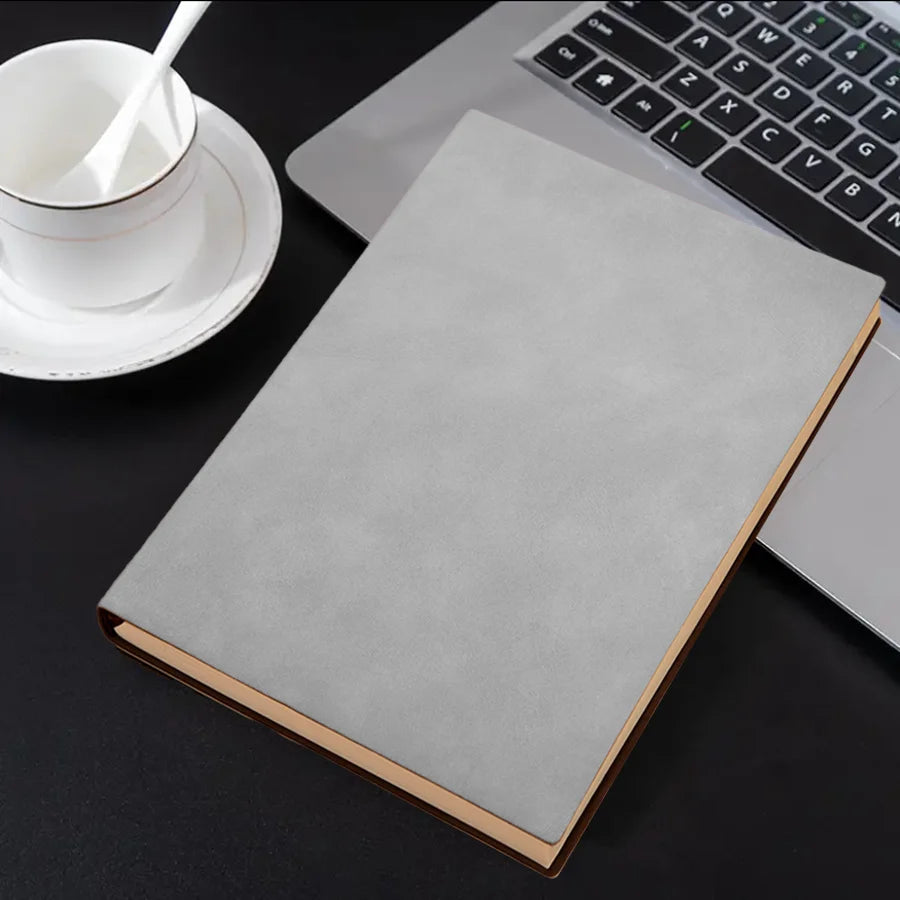 Verdicktes A5 Business PU-Notizbuch aus Schaffell, liniertes Tagebuch