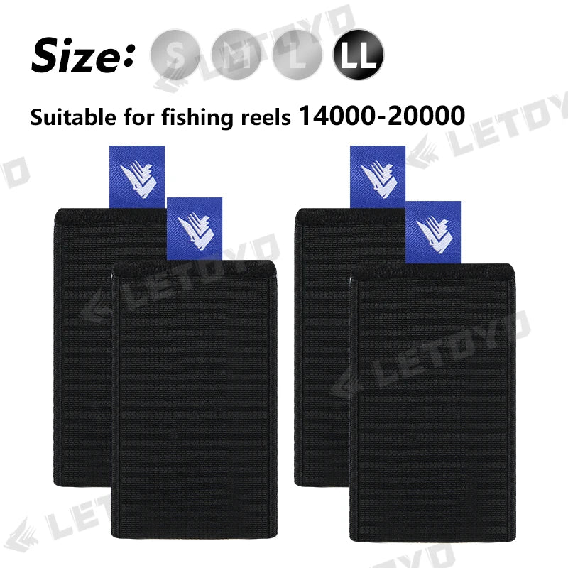 4er Set flexible Angelrolle Spule mit Griff Polyester Angeln Zubehör