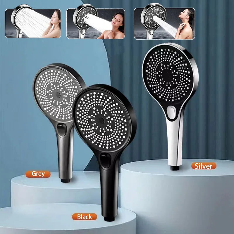 Duschkopf mit 3 Strahlarten und großem Brausekopf für Komfort