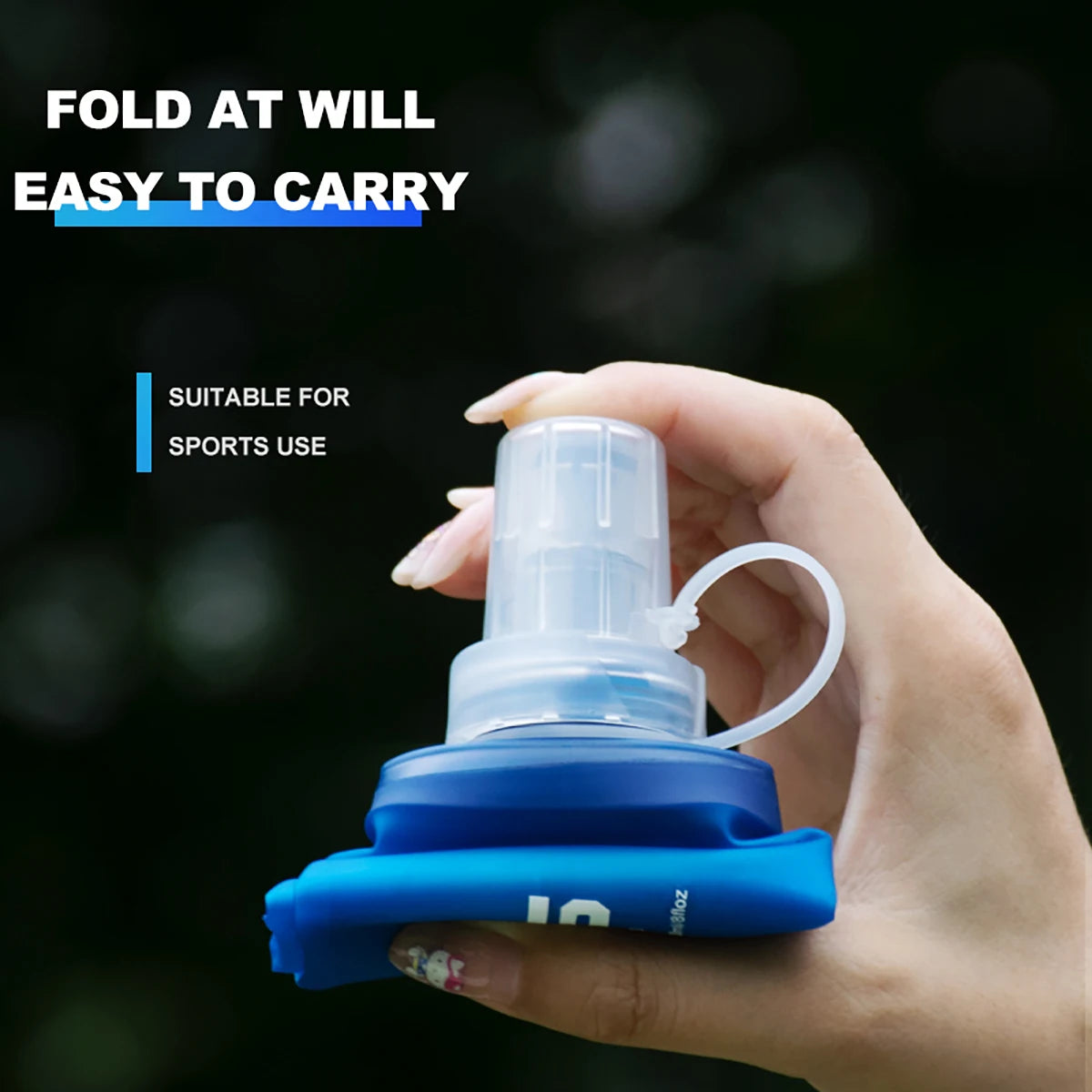 Faltbare TPU Wasserflasche 500ml BPA-frei für Outdoor Sport - Wandern