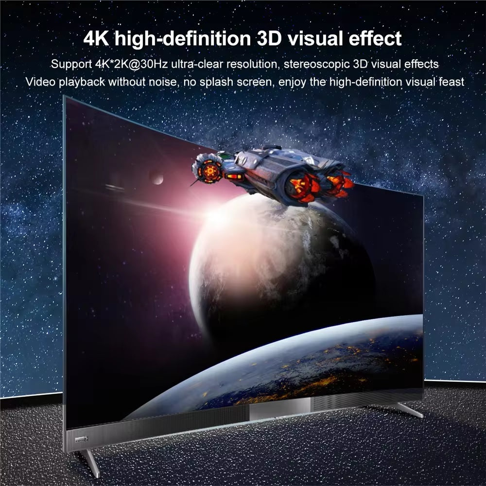 1-in-4-out HDMI Splitter Verteiler 4K 3D Ultra HD Adapter für vier Displays-DREIKS