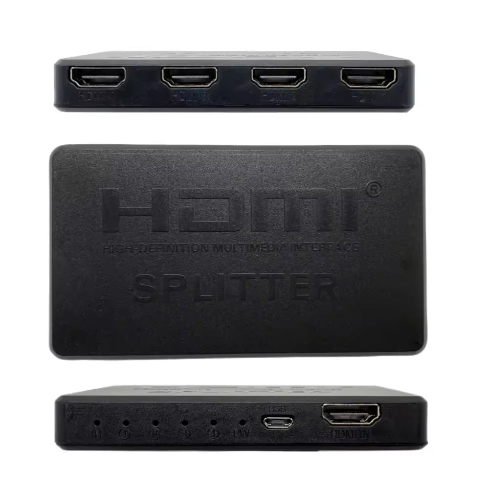 1-in-4-out HDMI Splitter Verteiler 4K 3D Ultra HD Adapter für vier Displays-DREIKS