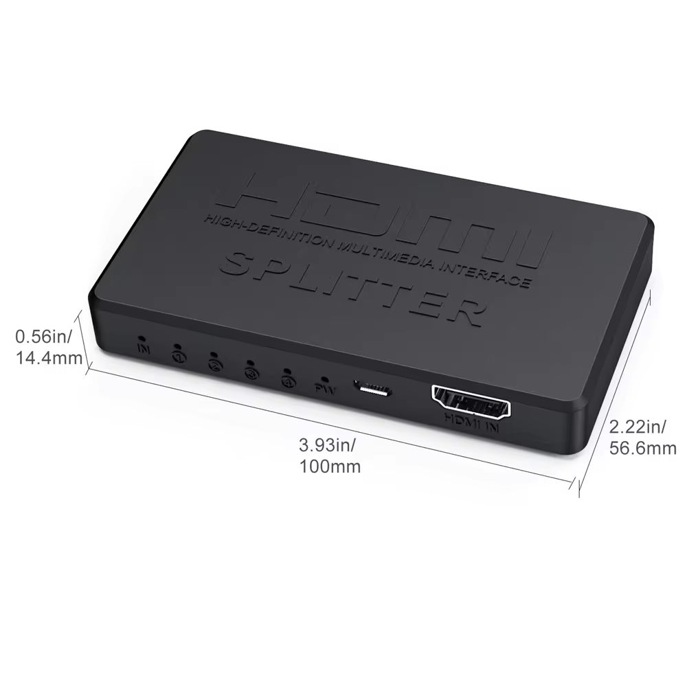 1-in-4-out HDMI Splitter Verteiler 4K 3D Ultra HD Adapter für vier Displays-DREIKS