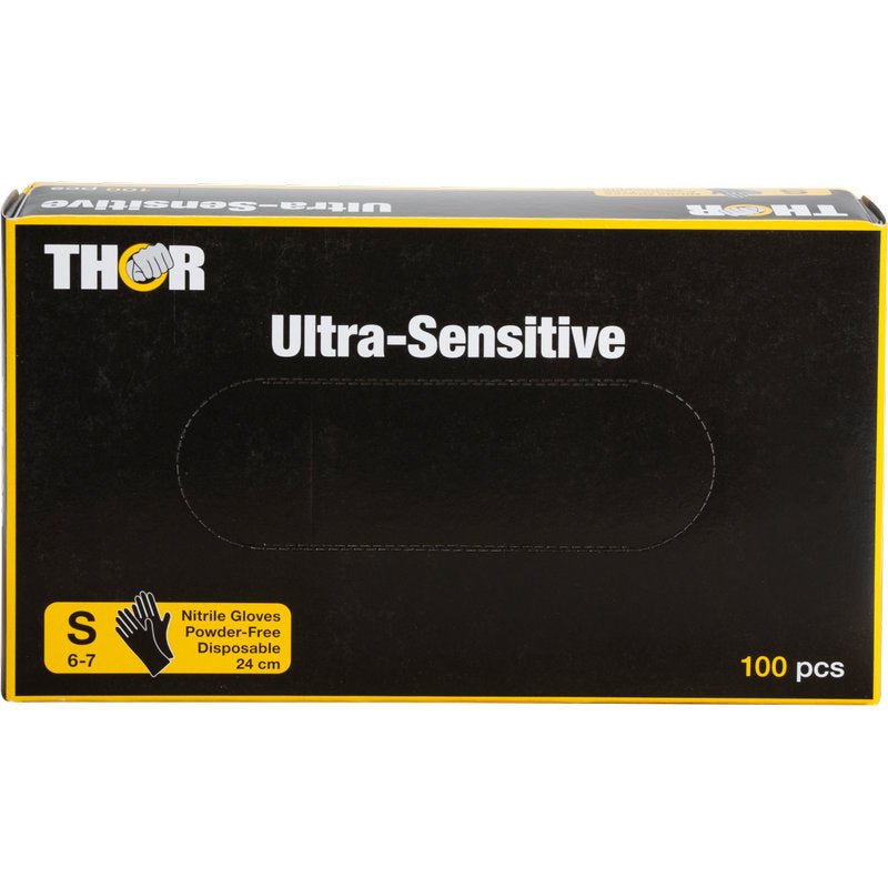 Thor Ultra Sensitive Nitril-Handschuh Schwarz - Höchster Schutz-Altruan