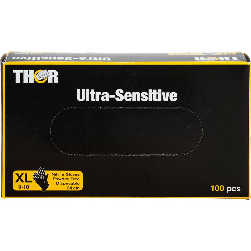 Thor Ultra Sensitive Nitril-Handschuh Schwarz - Höchster Schutz-Altruan