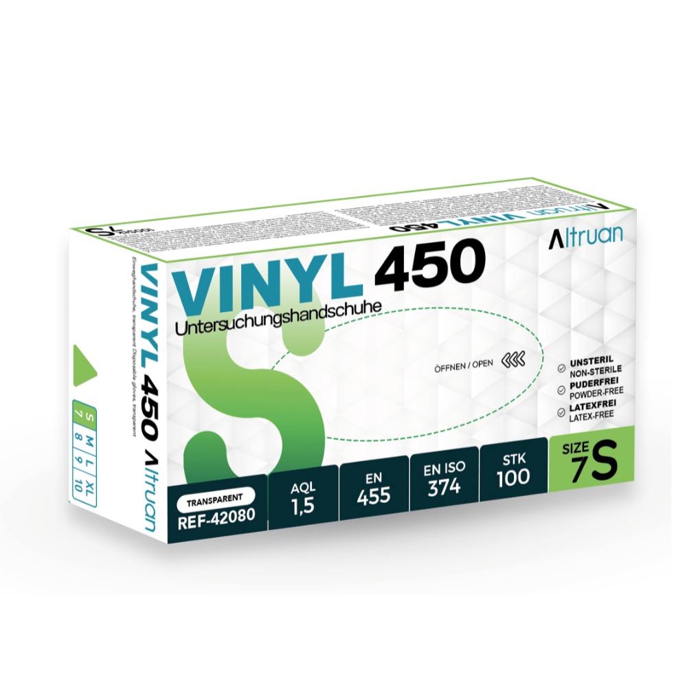 Altruan Vinyl 450 Einweghandschuhe transparent 100 Stück-Altruan