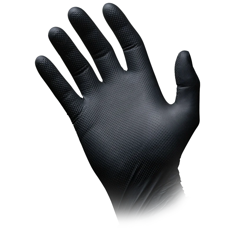 SolidSafety High Grip Black Nitril Chemikalienschutzhandschuhe S XXL