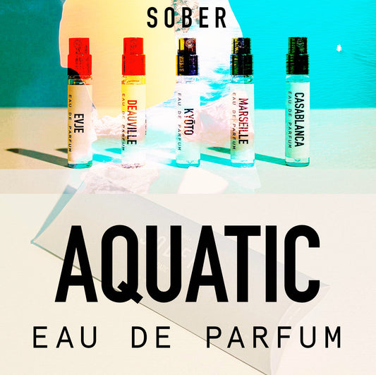 Discovery Set Aquatic mit fünf Unisex Düften in Probiergröße-sober