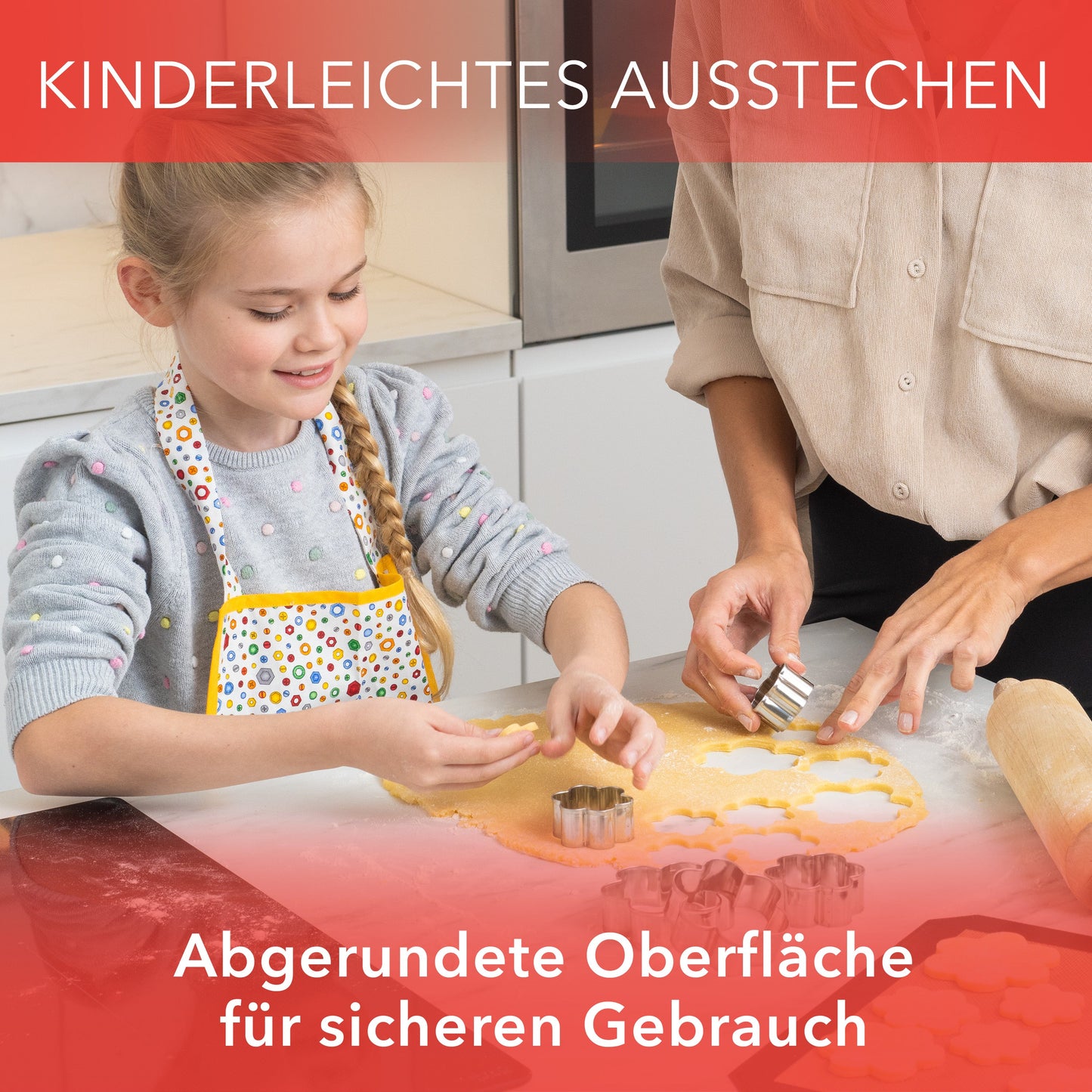 Edelstahl Ausstechformen Blumen 5er Set für kreatives Backen