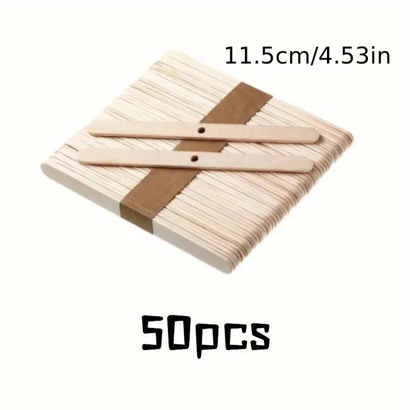 50 Stück Holz Docht Halter für Kerzen DIY Zubehör Handwerk