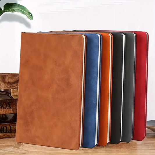 Verdicktes A5 Business PU-Notizbuch aus Schaffell, liniertes Tagebuch