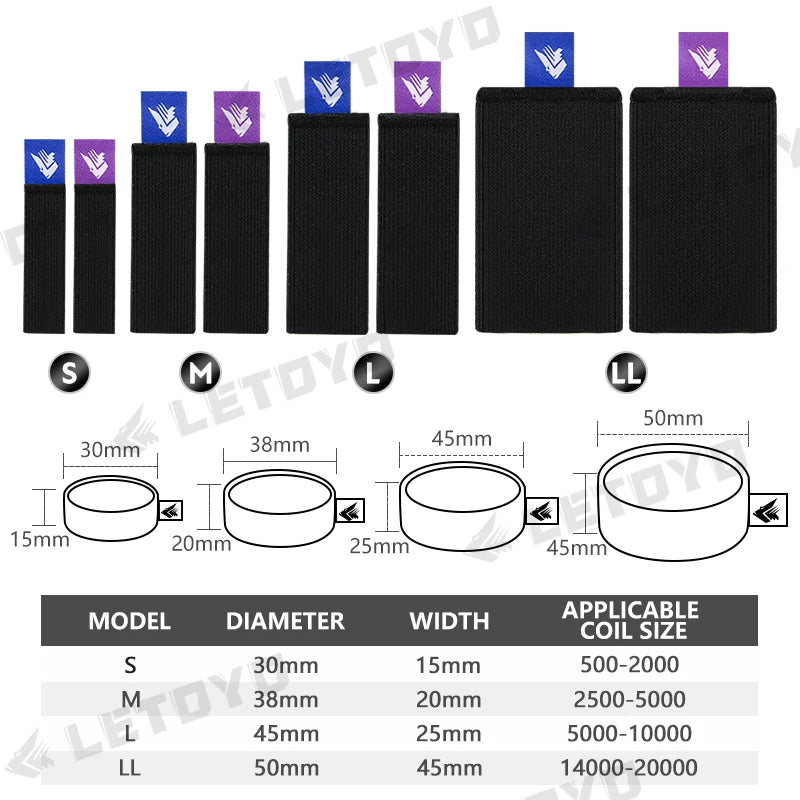 4er Set flexible Angelrolle Spule mit Griff Polyester Angeln Zubehör