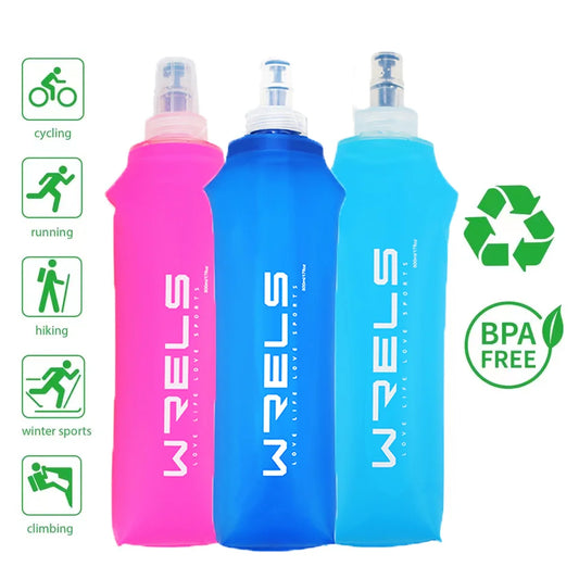 Faltbare TPU Wasserflasche 500ml BPA-frei für Outdoor Sport - Wandern