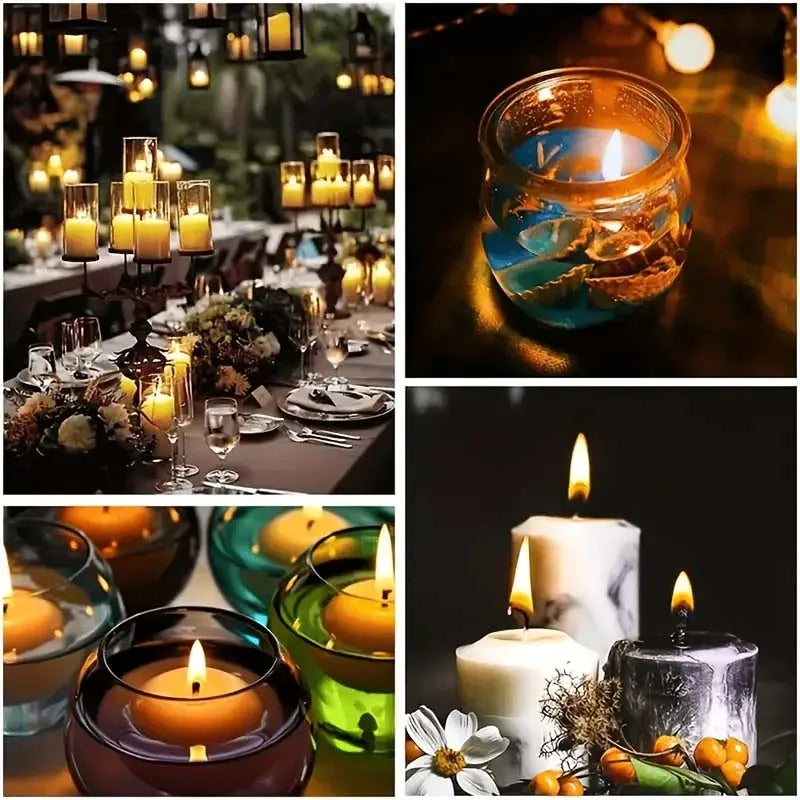 50-teiliges Kerzendocht Set mit Haltern und Klebepunkten für Kerzenherstellung