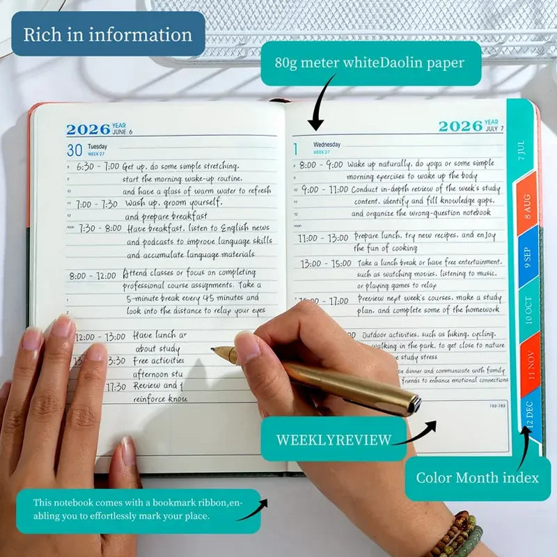 2026 Tagesplaner Notizbuch für effiziente Organisation