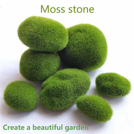 10 Stücke Künstliche Moossteine für Garten und Blumentopfdeko
