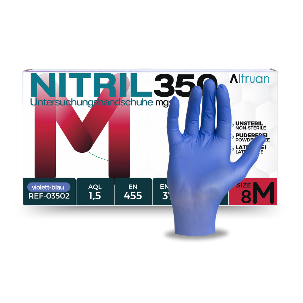 Altruan NITRIL350 Nitril Handschuhe, Einmalhandschuhe, blau - 100 Stück-Altruan