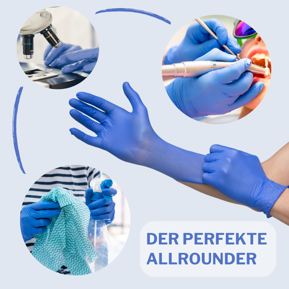 Altruan NITRIL350 Nitril Handschuhe, Einmalhandschuhe, blau - 100 Stück-Altruan