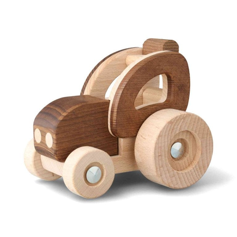 Goki Naturtraktor personalisierbar – Nachhaltiger Holztraktor ab 2 J.