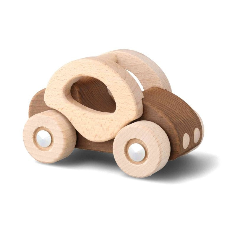 Goki Holzauto personalisierbar – Naturbelassenes Kinderspielzeug ab 2 J.