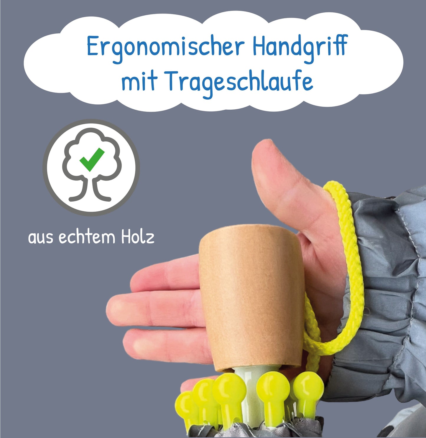 Kinderschirm mit magischem Farbwechsel und Reflektoren