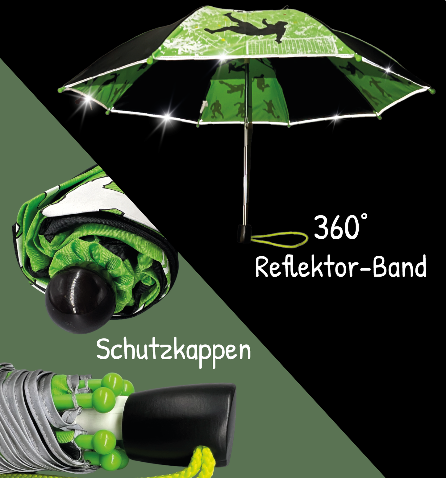 Kinderfreundlicher Regenschirm mit magischem Farbwechsel