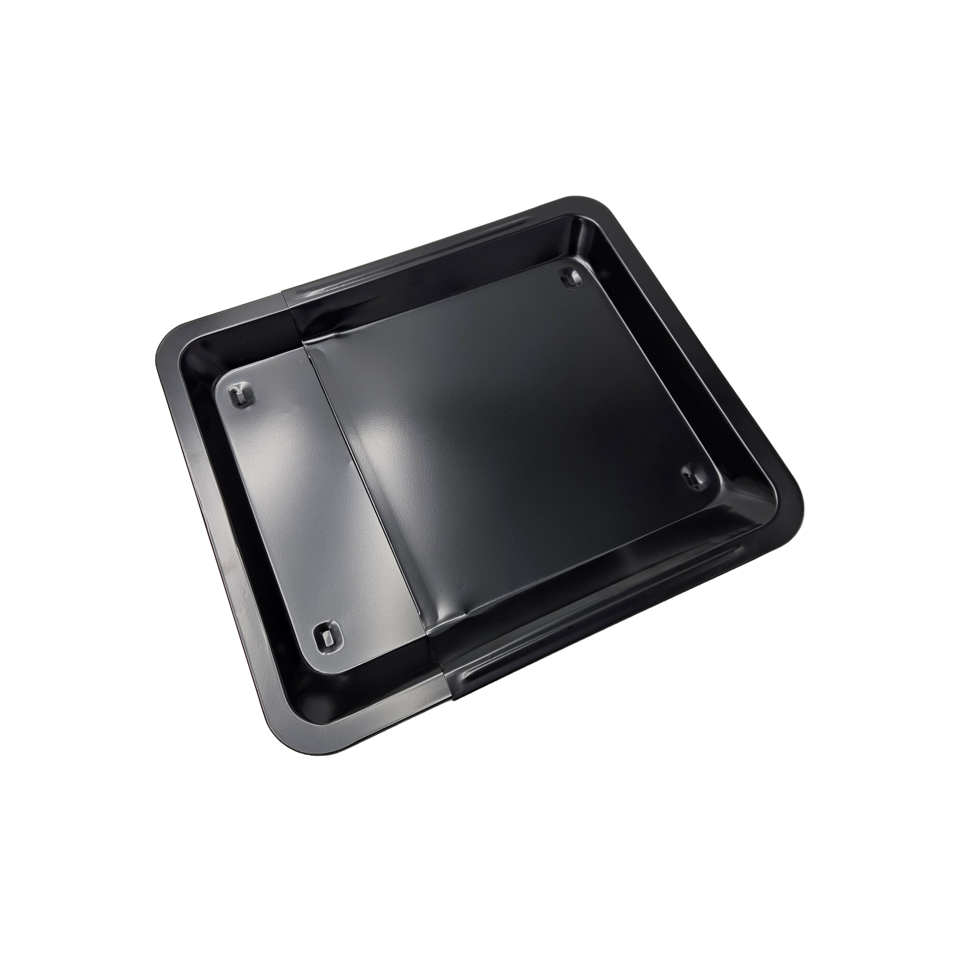 Backblech ausziehbar antihaftbeschichtet Carbonstahl Metall 33x33- 52 cm Schwarz