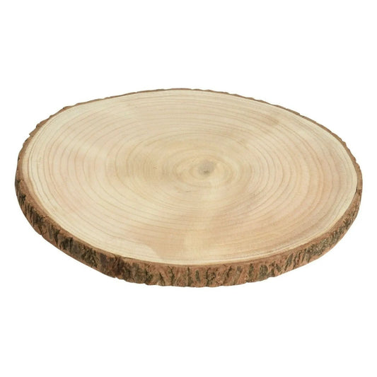 Dekobrett Baumscheibe Holz Holzbrett Brett Tablett Tischdeko Holzscheibe Ø 25 cm