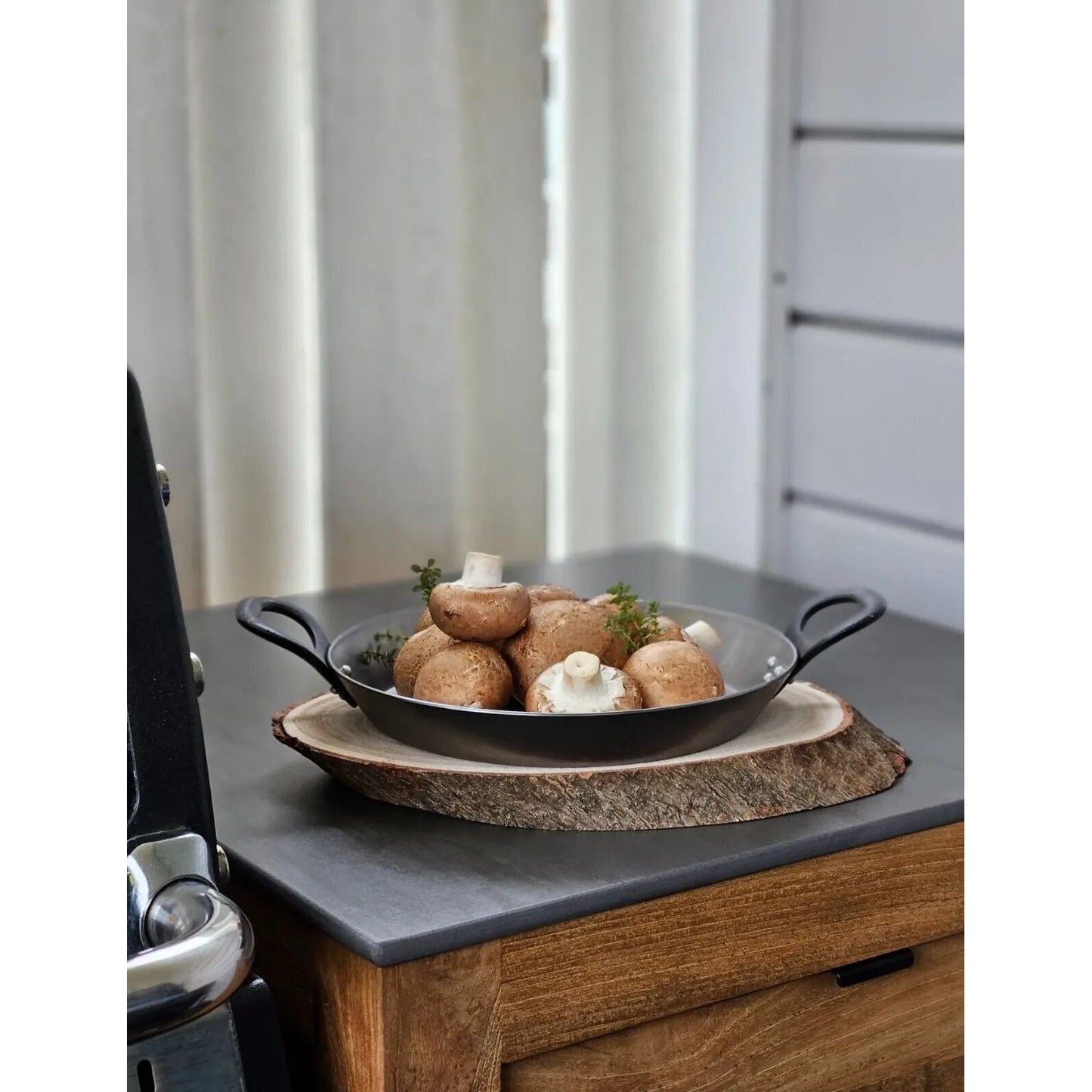 Ovales Baumscheiben Holzbrett als Natürlicher Dekountersetzer