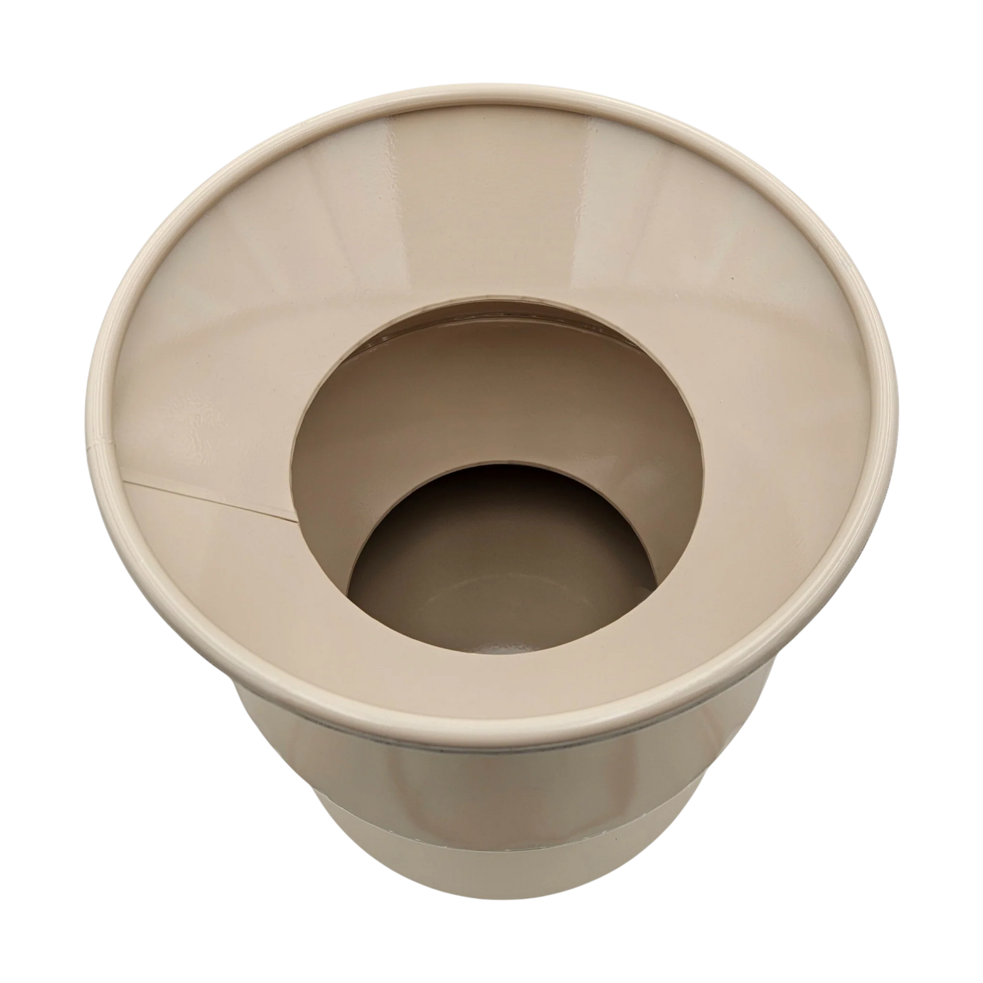 Couchtisch Beistelltisch beige 37x30 Retro Metalltisch rund kleiner Tisch Pflanztisch