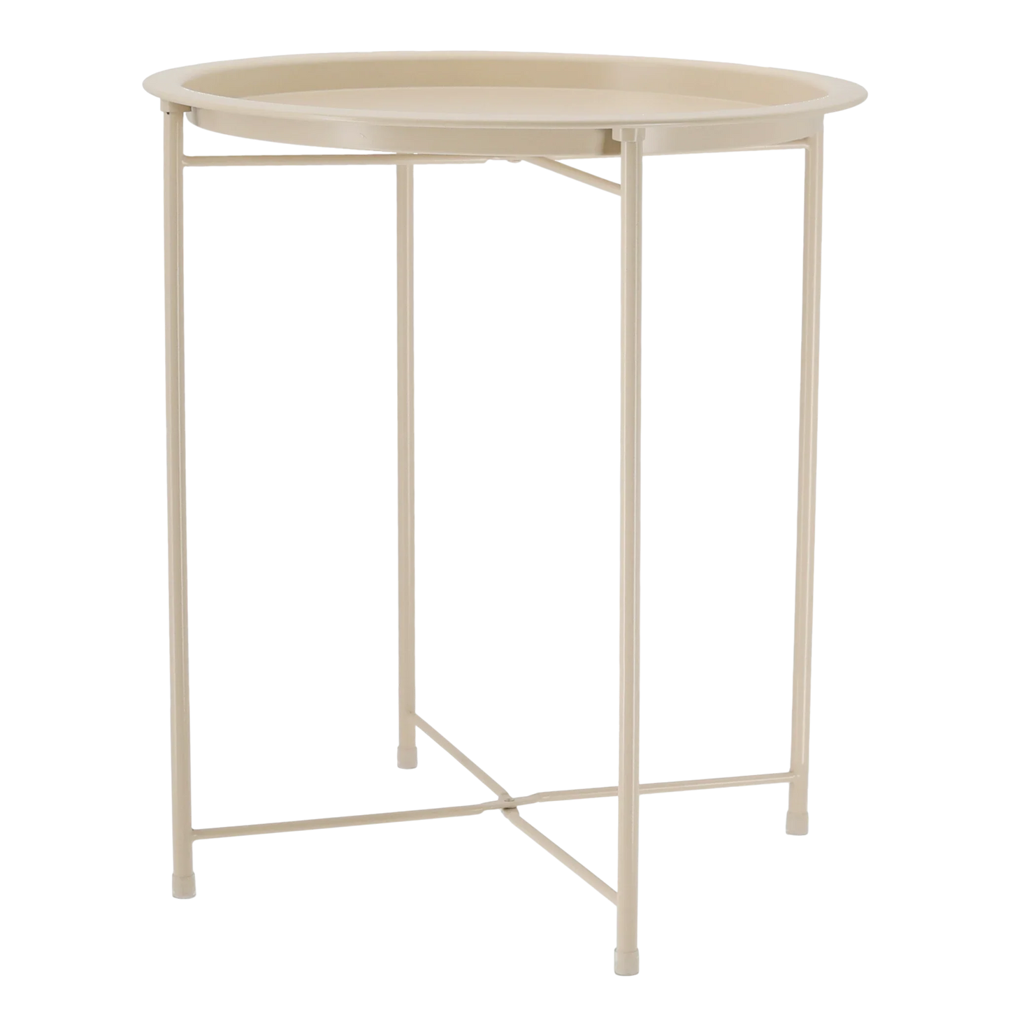 Flexibler Beistelltisch Beige mit Tablettfunktion und klappbar