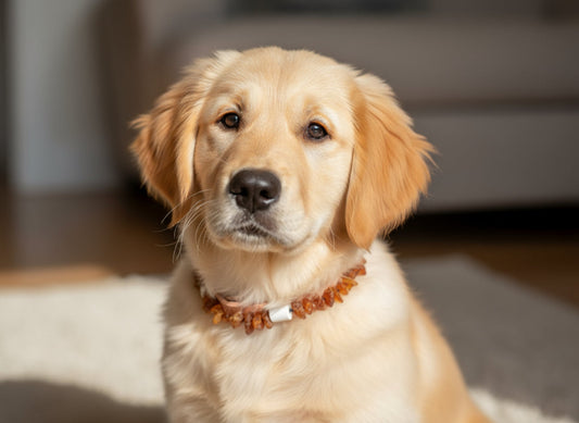 EM-Keramik Bernsteinkette für Hunde – Natürliches Premium-Accessoire