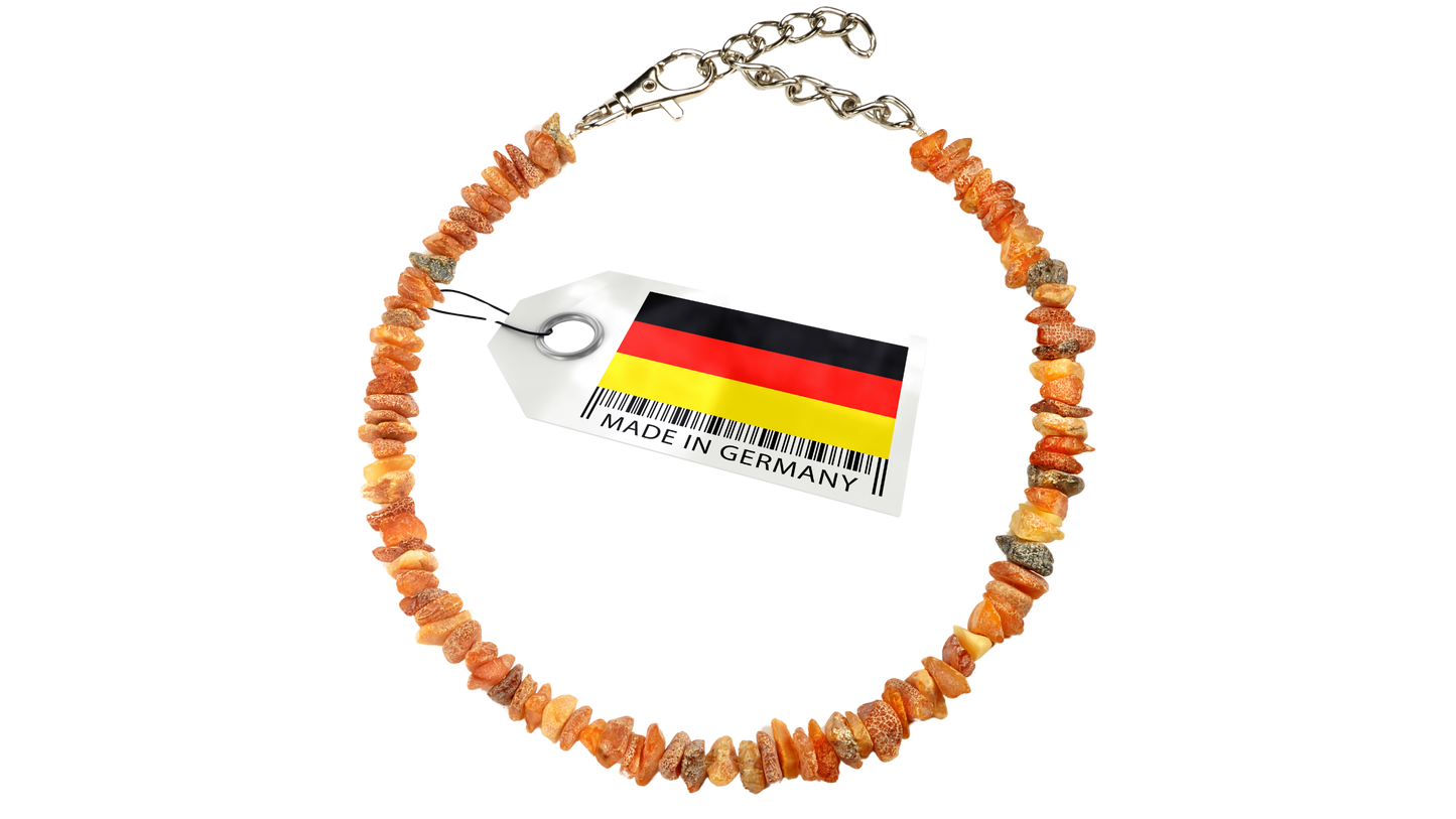 Hunde Bernsteinkette Flexi Verstellbar Naturbernstein Design