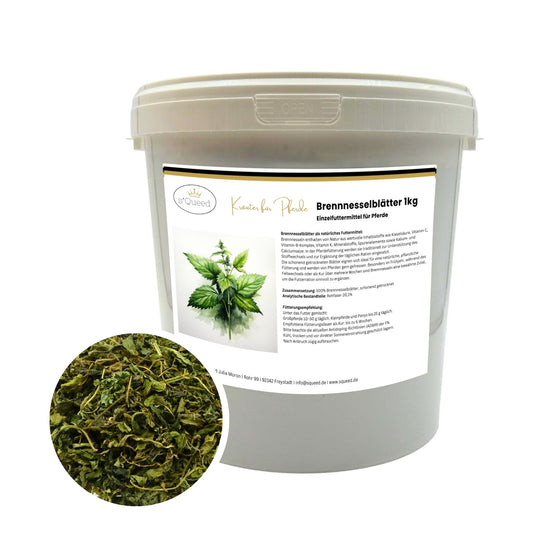 1kg Brennnesselblätter für Pferde natürliche Unterstützung für Niere Stoffwechsel